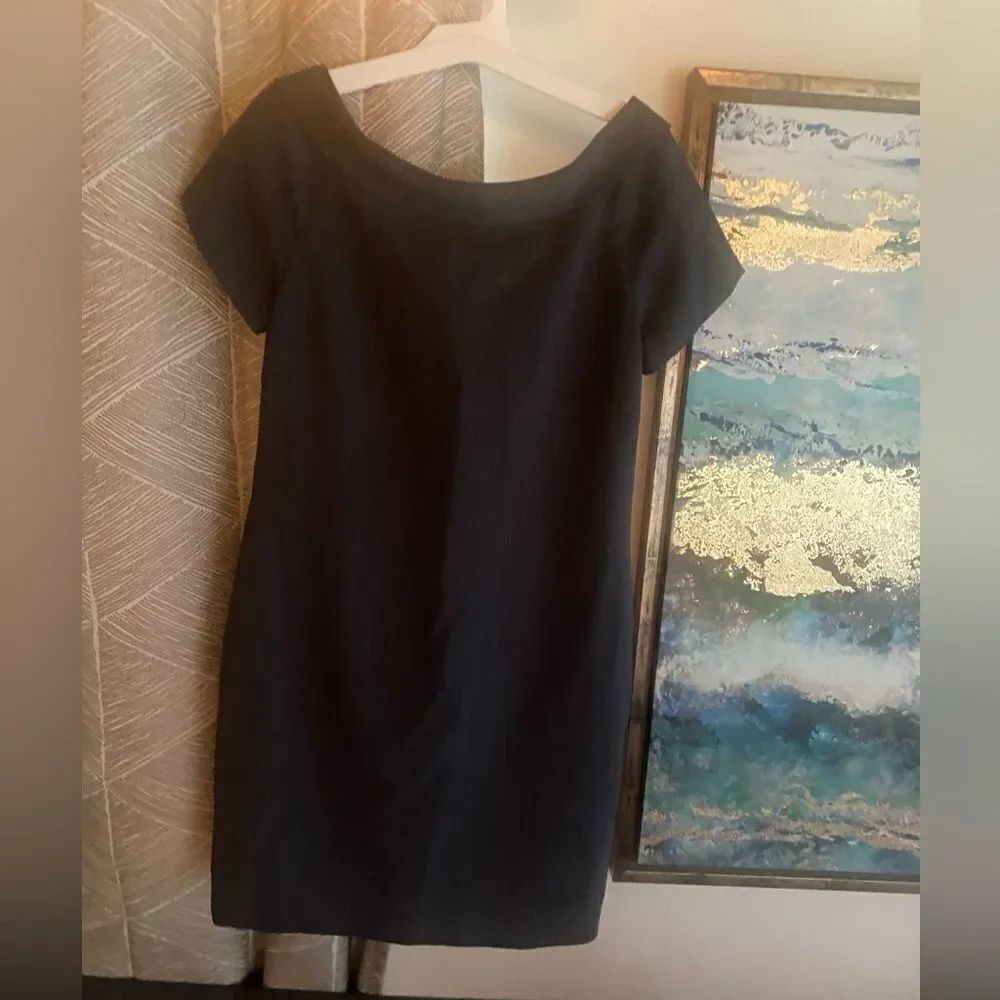 Tory Burch Dress Womens Size 4  Gray Wool Blend  Tank  Sheeth  Lined Cap Sleeves